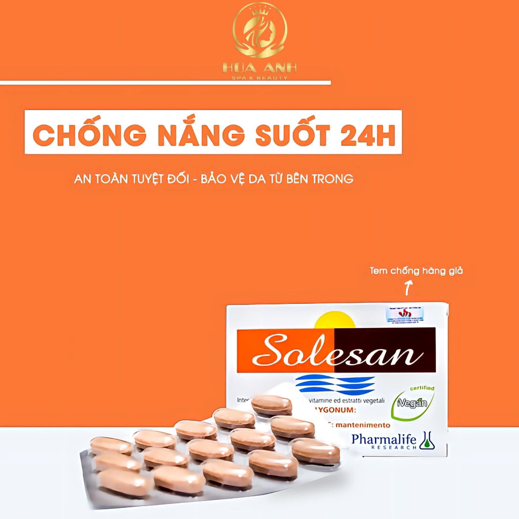  Viên Uống Chống Nắng Nội Sinh Bảo Vệ Da Solesan Pharmalife 